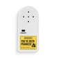 Mellow Monkey Hidden Rattlesnake prank device with white casing, on/off switch, and You've Been Pranked sticker.