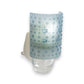 Mellow Monkey Hobnail WallScents fragrance warmer in translucent blue with a textured hobnail glass design.
