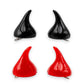 Mellow Monkey black resin devil hair horns with metal clips for Halloween costumes and cosplay accessories.