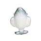 Mellow Monkey hand-blown glass humpback whale ornament with iridescent glitter accents on a white background