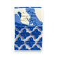 Mellow Monkey Hydrangea Heaven handmade soap bar with blue floral pattern and marbled top. 4-oz.