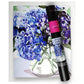 Mellow Monkey paint by number kit featuring a blue and purple hydrangea floral design on an 8x10 canvas with tube.