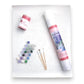 Mellow Monkey Happily Hydrangea paint by number kit with pre-numbered canvas, acrylic paints, and brushes.