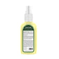 Mellow Monkey plant-based insect repellent spray bottle back label with ingredients and usage instructions
