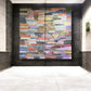 Mellow Monkey 6-ft gallery wrap wall art featuring colourful inspirational quotes on a dark brick wall background.