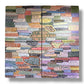 Mellow Monkey gallery wrap wall art featuring inspirational quotes in a grid layout on a 46-inch square canvas.