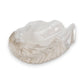 Mellow Monkey ivory and tan resin decorative bowl with a coastal shell-inspired wave design for tabletop display.