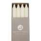 Mellow Monkey 12-piece box of ivory 7-inch smokeless and dripless taper candles in packaging