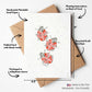 Mellow Monkey plantable greeting card featuring ladybug artwork on handmade seed paper with a recycled kraft envelope.