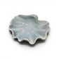 Mellow Monkey large ceramic shell bowl in dusty blue with a reactive glaze and organic, clam-inspired silhouette.