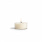 Mellow Monkey Lavender Green Tea mini candle in a clear ribbed glass jar with a lit wick on a white background