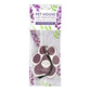 Mellow Monkey Pet House lavender green tea scented paw-shaped car air freshener in original retail packaging.