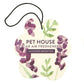 Mellow Monkey paw-shaped car air freshener in Lavender Green Tea scent with floral and leaf watercolor print