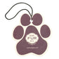 Mellow Monkey paw-shaped lavender green tea car air freshener with odor neutralizer for pet owners