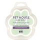 Mellow Monkey Lavender Green Tea scented wax melt in a paw-shaped plastic container for pet-loving homes.