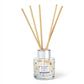 Mellow Monkey Pet House reed diffuser in Lavender Green Tea scent with paw print glass bottle and wooden reeds.