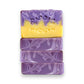 Mellow Monkey Lavender and Lemongrass vegan handmade bar soap, swirled purple and yellow, 4-oz