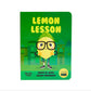 Mellow Monkey Lemon Lesson board book features a cheerful lemon character with glasses