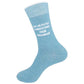 Mellow Monkey light blue novelty socks featuring the white text I'm Silently Correcting Your Grammar