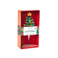 Mellow Monkey light-up Christmas tree bottle stopper with a yellow star topper in a festive red gift box.
