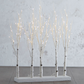 Mellow Monkey 30-inch faux birch branch set with 88 warm white LED lights for indoor or outdoor Christmas decor