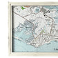 Mellow Monkey vintage nautical map of Lordship Stratford in a reclaimed wood shadowbox frame with glass lettering.