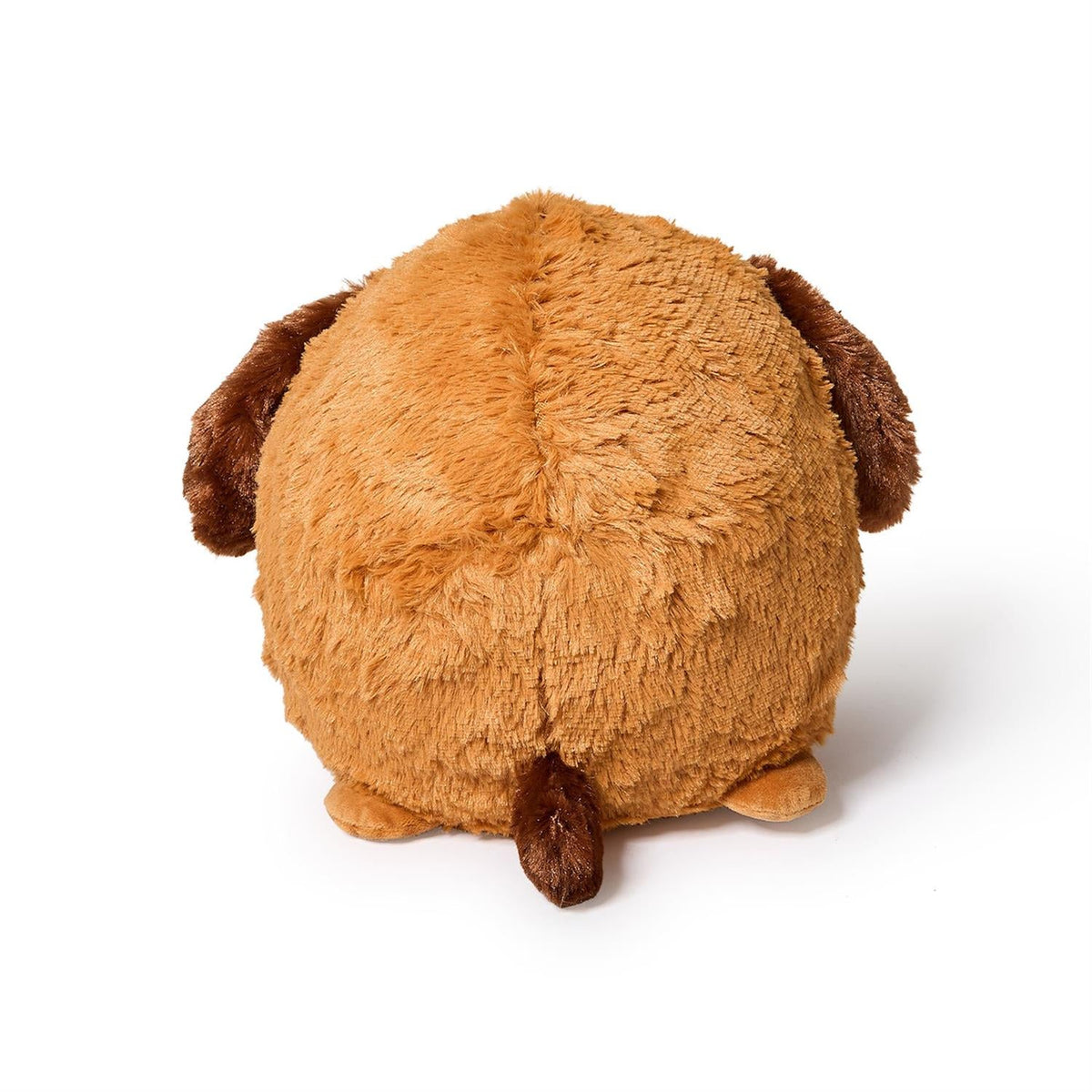 Mellow Monkey Lucky the Puppy plush toy, a round, ultra-soft brown stuffed animal with floppy ears and a small tail.