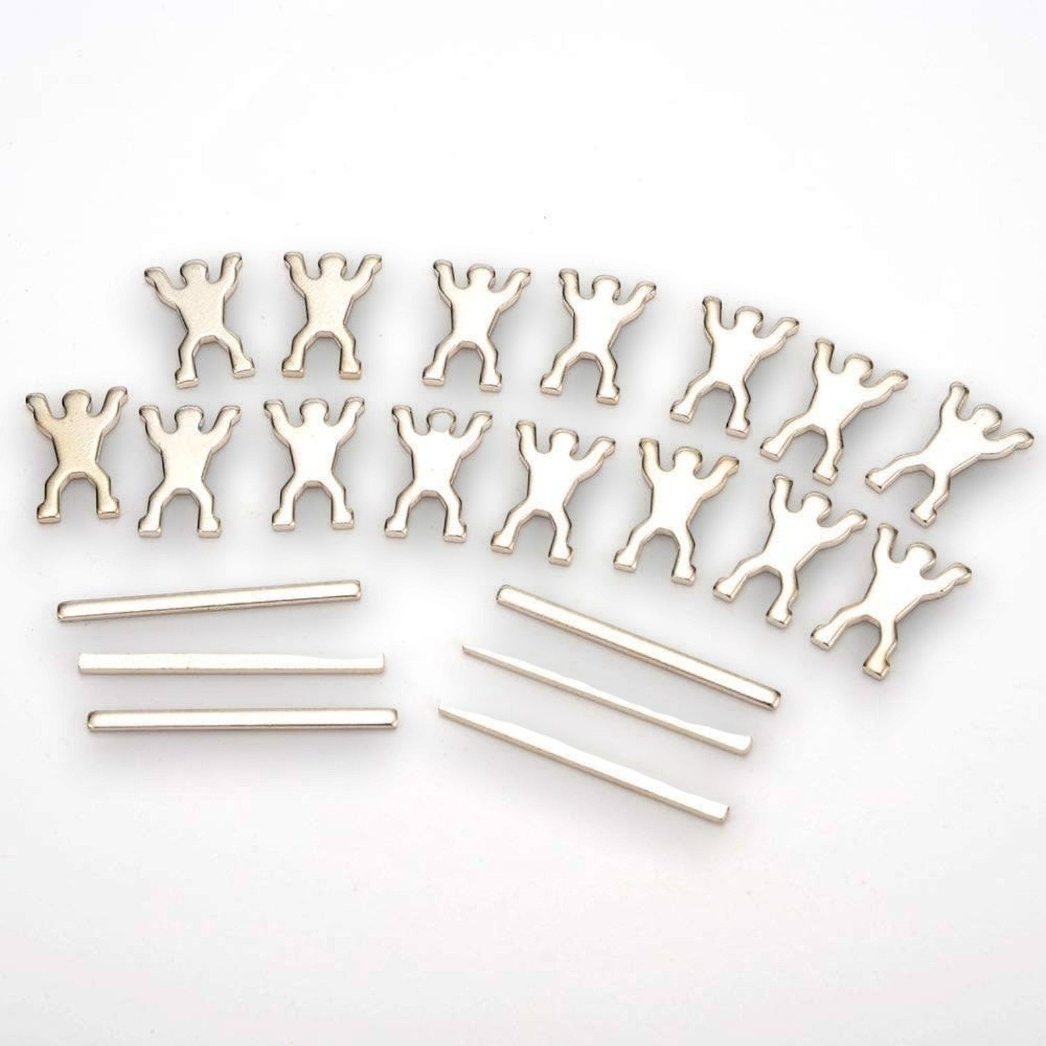 Mellow Monkey magnetic acrobat sculpture set with stainless steel humanoid figures and bars for desk art