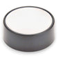 Mellow Monkey magnetic desktop sculpture base in polished stainless steel with a sleek black circular frame.