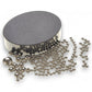 Mellow Monkey magnetic sculpture desk toy with a round base and numerous small stainless steel metal balls.
