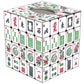 Mellow Monkey paper mache tissue box cover featuring colorful hand-painted mahjong tile artwork and silver edges.