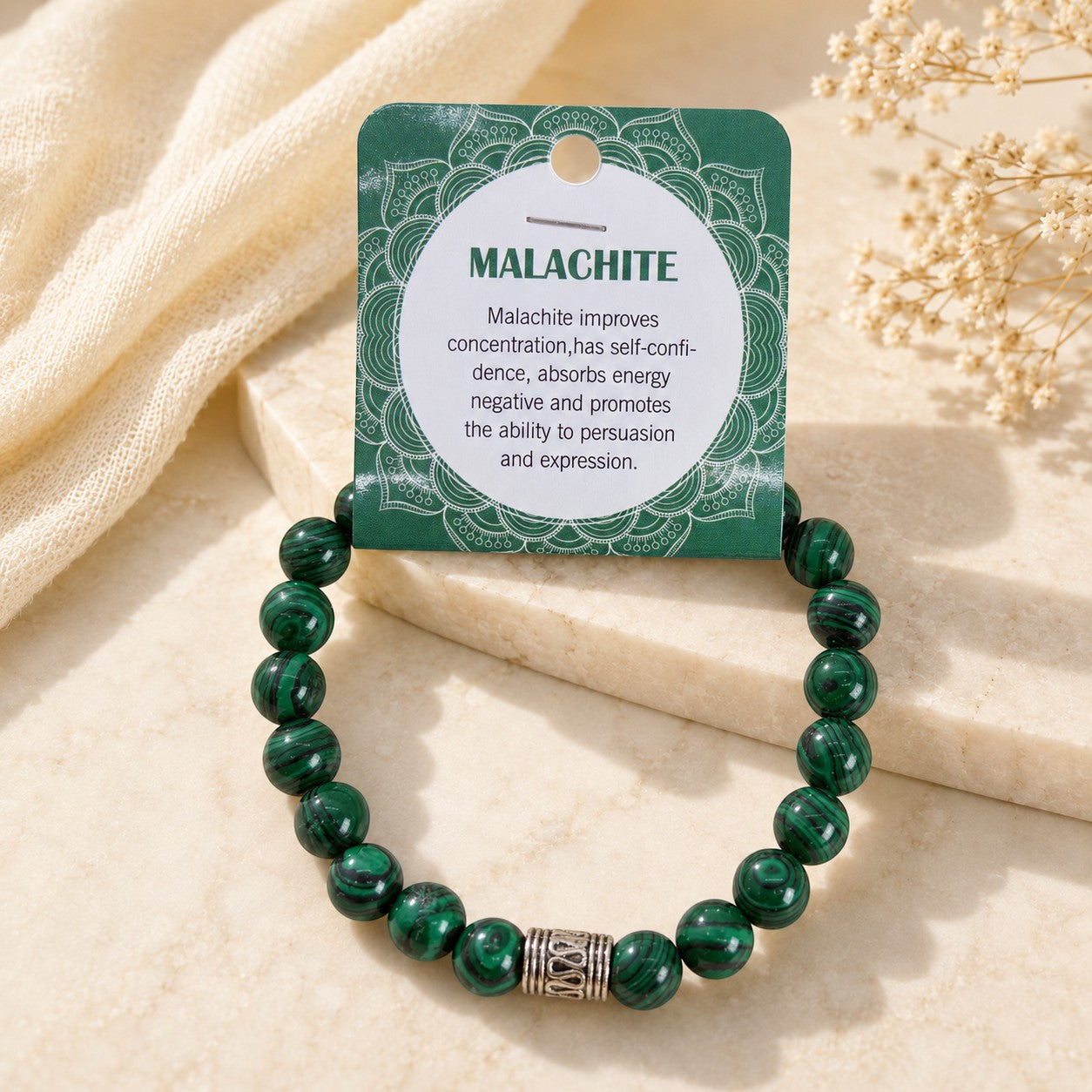 Malachite Synthetic Stone Bracelet – Mellow Monkey
