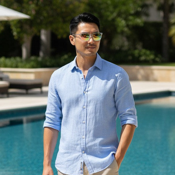 Mellow Monkey Malibu Kenneth clear frame sunglasses with rainbow mirrored lenses. UV protected.