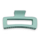 Mellow Monkey jumbo matte rectangle hair claws in an assortment of 11 pastel and neutral colors with cut-out design.