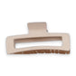 Mellow Monkey jumbo matte rectangle hair claws in an assortment of 11 pastel and neutral colors with cut-out design.