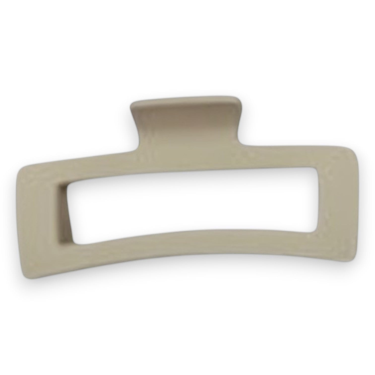 Mellow Monkey jumbo matte rectangle hair claws in an assortment of 11 pastel and neutral colors with cut-out design.