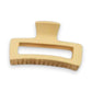 Mellow Monkey jumbo matte rectangle hair claws in an assortment of 11 pastel and neutral colors with cut-out design.