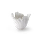 Mellow Monkey small matte white ceramic vase with a sculptural iceberg-inspired design and reactive glaze finish.