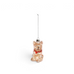 Mellow Monkey vintage-style mercury glass dog ornament with a metallic shimmer and hand-painted red collar detail.