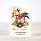 Mellow Monkey mini Christmas card featuring vintage mailbox illustration and the text The only package I want is yours
