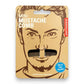 Mellow Monkey mini stainless steel mustache comb on illustrated cardboard packaging