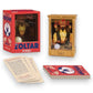 Mellow Monkey Mini Zoltar fortune telling booth figurine with light-up crystal ball, packaging box, and fortune cards.