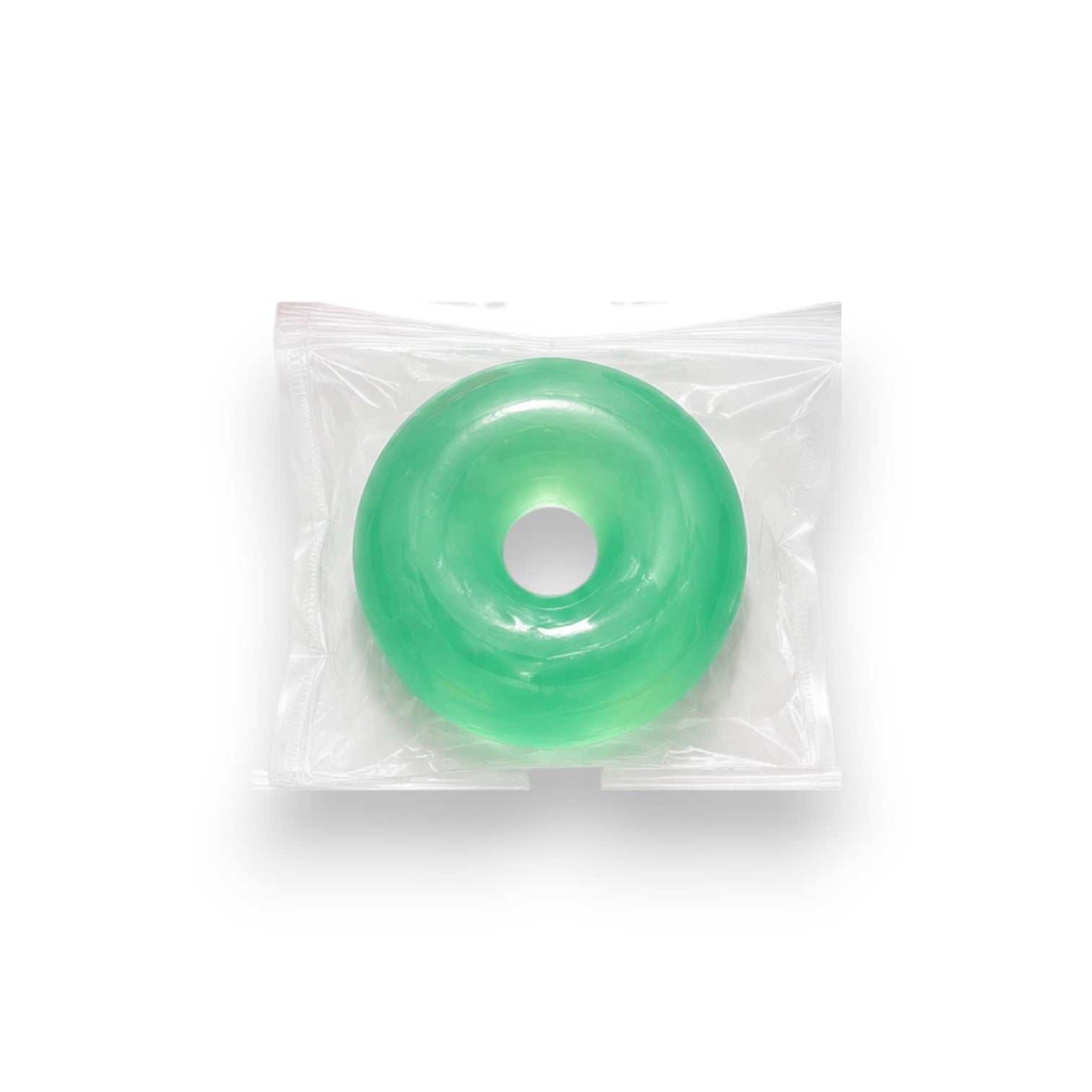 Mellow Monkey FEELZiES Jelly Donut Squishy in mint green, a soft and stretchy wearable sensory fidget toy.