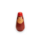 Mellow Monkey Squeezy Bubbles monkey-themed bubble wand with a red cap and smooth, easy-grip brown body