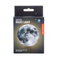 Mellow Monkey moon-shaped night light in black retail packaging with a detailed lunar surface design