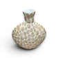 Mellow Monkey 20-inch bottleneck vase featuring an iridescent mosaic of genuine mother of pearl tiles.