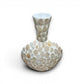 Mellow Monkey 23-inch bottleneck vase featuring an iridescent mosaic of genuine mother of pearl shell inlay.