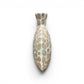 Mellow Monkey 20-inch bottleneck vase featuring an iridescent mosaic of genuine mother of pearl tiles.