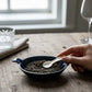 Mellow Monkey Mother of Pearl carved spoon, 2.5 inches, ideal for caviar, with iridescent natural beauty.