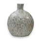 Mellow Monkey 20-inch bottleneck vase featuring an iridescent mosaic of genuine mother of pearl tiles.
